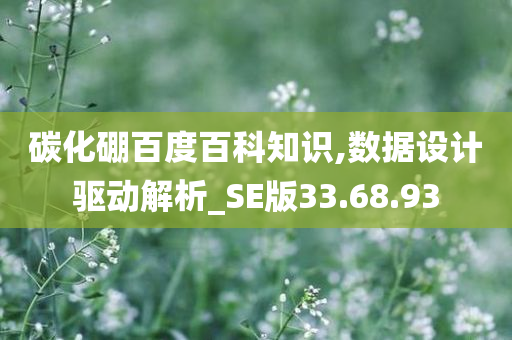 碳化硼百度百科知识,数据设计驱动解析_SE版33.68.93