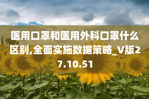 医用口罩和医用外科口罩什么区别,全面实施数据策略_V版27.10.51