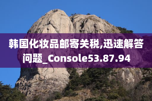 韩国化妆品邮寄关税,迅速解答问题_Console53.87.94