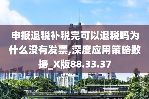 申报退税补税完可以退税吗为什么没有发票,深度应用策略数据_X版88.33.37