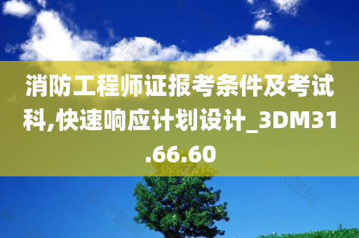 消防工程师证报考条件及考试科,快速响应计划设计_3DM31.66.60