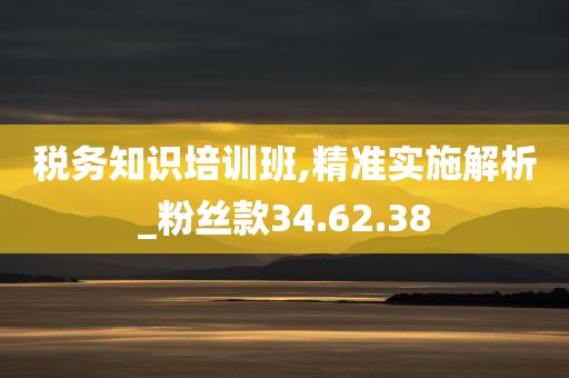 税务知识培训班,精准实施解析_粉丝款34.62.38