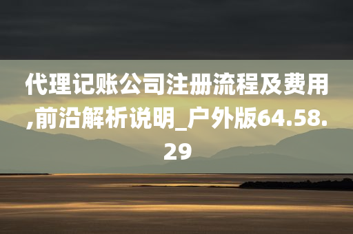 代理记账公司注册流程及费用,前沿解析说明_户外版64.58.29