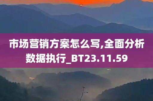 市场营销方案怎么写,全面分析数据执行_BT23.11.59