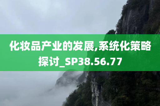 化妆品产业的发展,系统化策略探讨_SP38.56.77