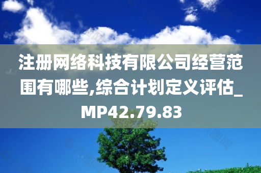 注册网络科技有限公司经营范围有哪些,综合计划定义评估_MP42.79.83