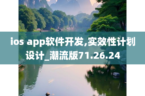 ios app软件开发,实效性计划设计_潮流版71.26.24