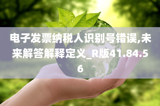 电子发票纳税人识别号错误,未来解答解释定义_R版41.84.56