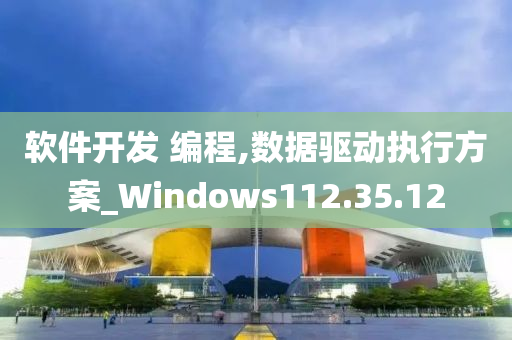 软件开发 编程,数据驱动执行方案_Windows112.35.12