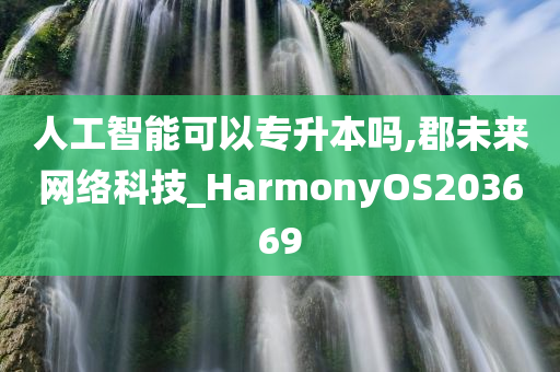 人工智能可以专升本吗,郡未来网络科技_HarmonyOS203669