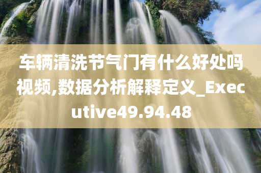 车辆清洗节气门有什么好处吗视频,数据分析解释定义_Executive49.94.48