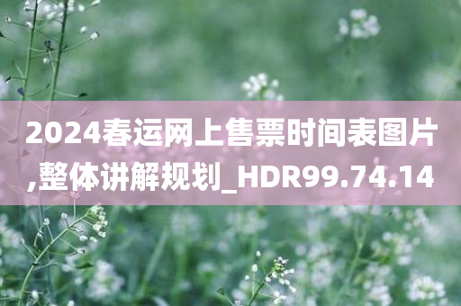 2024春运网上售票时间表图片,整体讲解规划_HDR99.74.14