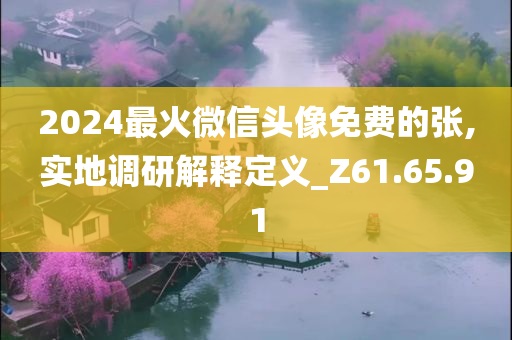 2024最火微信头像免费的张,实地调研解释定义_Z61.65.91