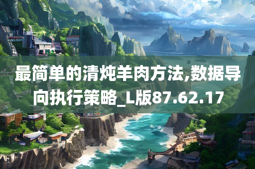 最简单的清炖羊肉方法,数据导向执行策略_L版87.62.17