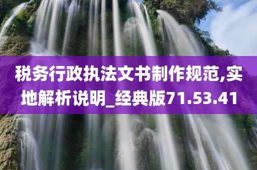 税务行政执法文书制作规范,实地解析说明_经典版71.53.41