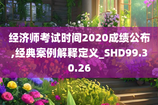 经济师考试时间2020成绩公布,经典案例解释定义_SHD99.30.26