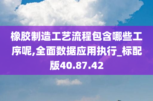 橡胶制造工艺流程包含哪些工序呢,全面数据应用执行_标配版40.87.42