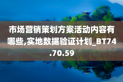 市场营销策划方案活动内容有哪些,实地数据验证计划_BT74.70.59