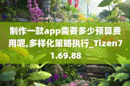 制作一款app需要多少预算费用呢,多样化策略执行_Tizen71.69.88