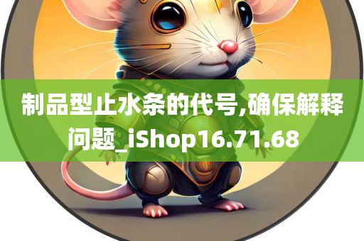 制品型止水条的代号,确保解释问题_iShop16.71.68