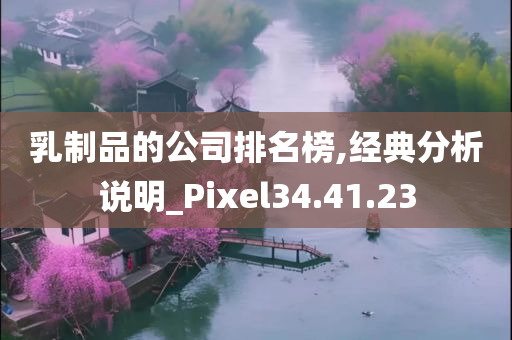 乳制品的公司排名榜,经典分析说明_Pixel34.41.23