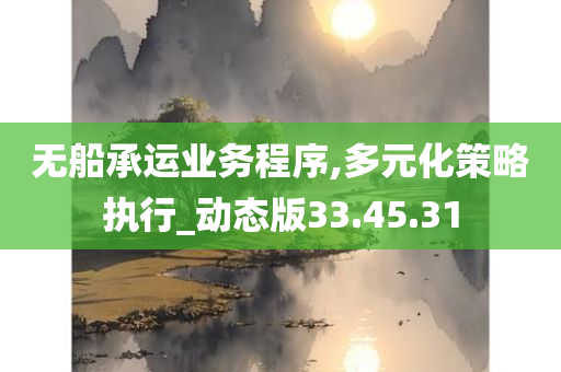 无船承运业务程序,多元化策略执行_动态版33.45.31