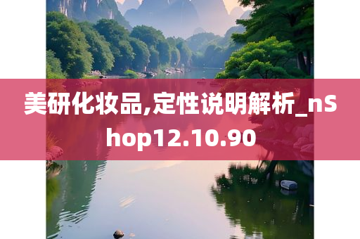 美研化妆品,定性说明解析_nShop12.10.90