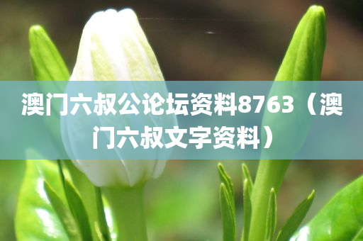 澳门六叔公论坛资料8763（澳门六叔文字资料）