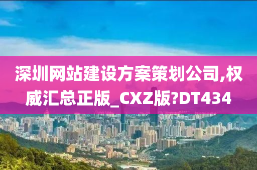 深圳网站建设方案策划公司,权威汇总正版_CXZ版?DT434