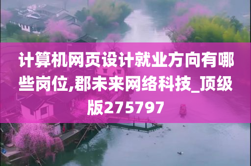 计算机网页设计就业方向有哪些岗位,郡未来网络科技_顶级版275797