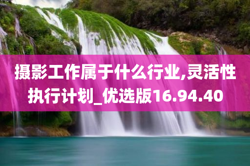 摄影工作属于什么行业,灵活性执行计划_优选版16.94.40