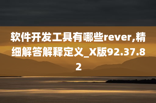 软件开发工具有哪些rever,精细解答解释定义_X版92.37.82