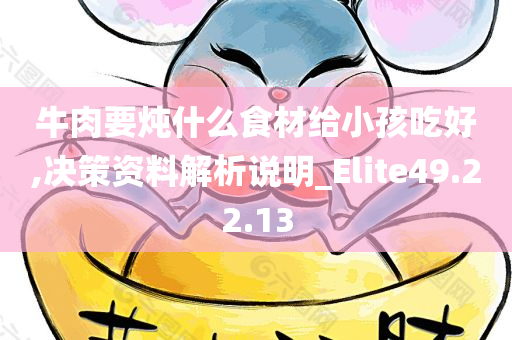 牛肉要炖什么食材给小孩吃好,决策资料解析说明_Elite49.22.13