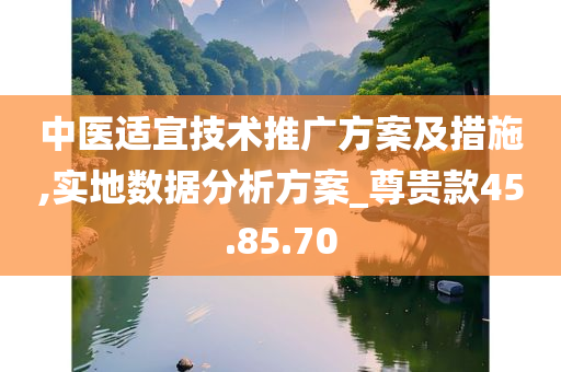 中医适宜技术推广方案及措施,实地数据分析方案_尊贵款45.85.70