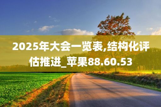 2025年大会一览表,结构化评估推进_苹果88.60.53