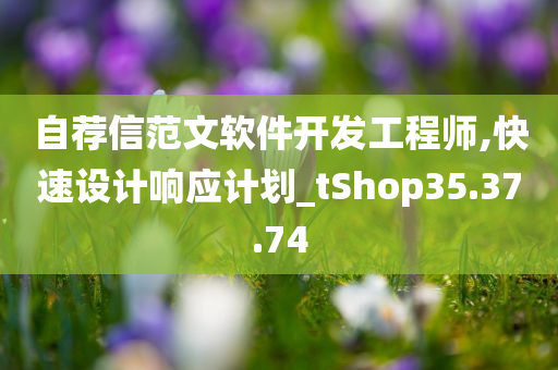 自荐信范文软件开发工程师,快速设计响应计划_tShop35.37.74