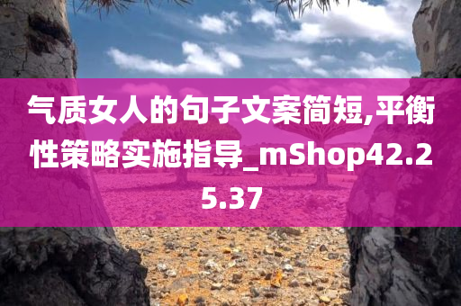 气质女人的句子文案简短,平衡性策略实施指导_mShop42.25.37