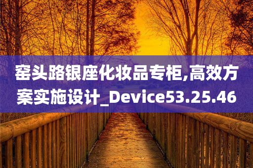 窑头路银座化妆品专柜,高效方案实施设计_Device53.25.46