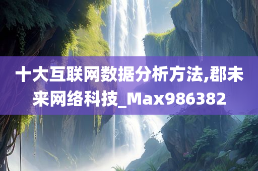 十大互联网数据分析方法,郡未来网络科技_Max986382