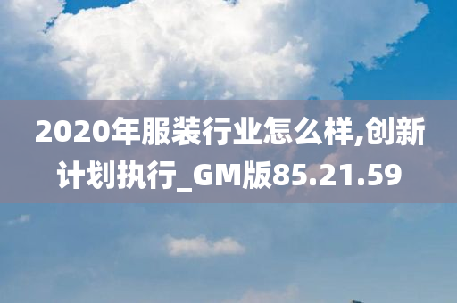 2020年服装行业怎么样,创新计划执行_GM版85.21.59