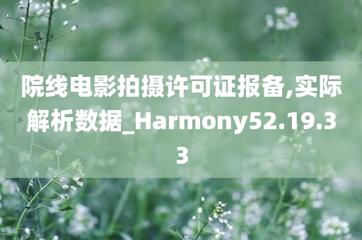 院线电影拍摄许可证报备,实际解析数据_Harmony52.19.33