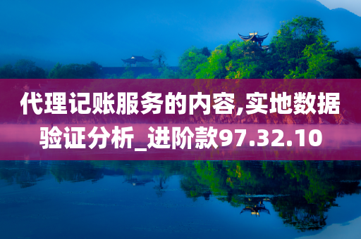 代理记账服务的内容,实地数据验证分析_进阶款97.32.10