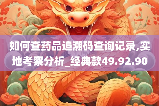 如何查药品追溯码查询记录,实地考察分析_经典款49.92.90