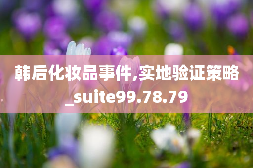 韩后化妆品事件,实地验证策略_suite99.78.79