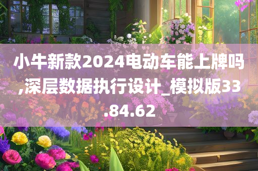 小牛新款2024电动车能上牌吗,深层数据执行设计_模拟版33.84.62