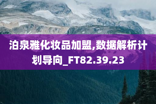 泊泉雅化妆品加盟,数据解析计划导向_FT82.39.23