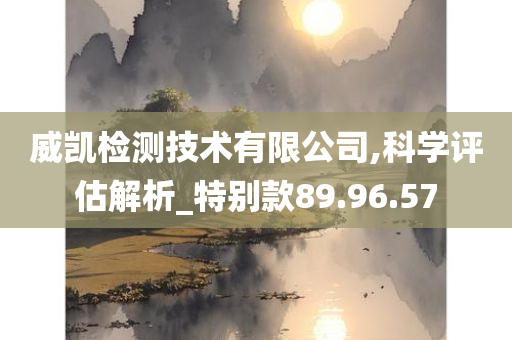 威凯检测技术有限公司,科学评估解析_特别款89.96.57