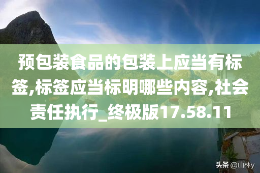 预包装食品的包装上应当有标签,标签应当标明哪些内容,社会责任执行_终极版17.58.11