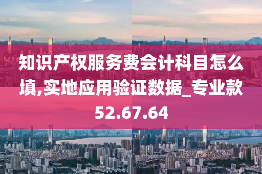 知识产权服务费会计科目怎么填,实地应用验证数据_专业款52.67.64