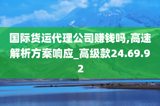 国际货运代理公司赚钱吗,高速解析方案响应_高级款24.69.92